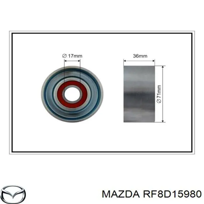 Натягувач приводного ременя Mazda RF8D15980 ціна, від 75.07 USD