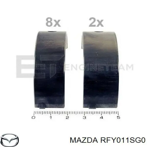 Купити RFY011SG0 Mazda Вкладиші колінвала, корінні, комплект, стандарт (STD)