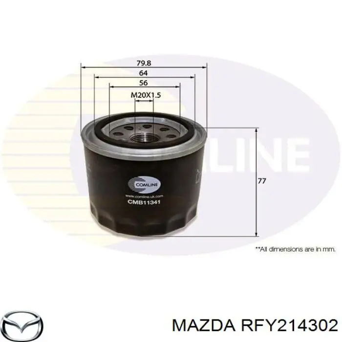 RFY214302 Mazda фільтр масляний