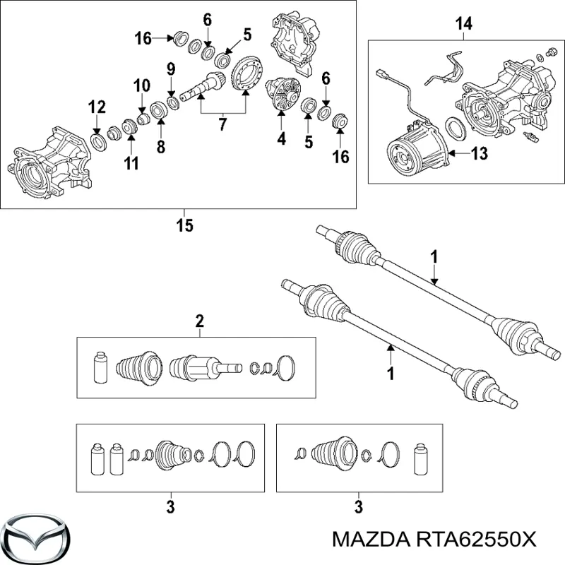  Піввісь задня, права Mazda CX-5 