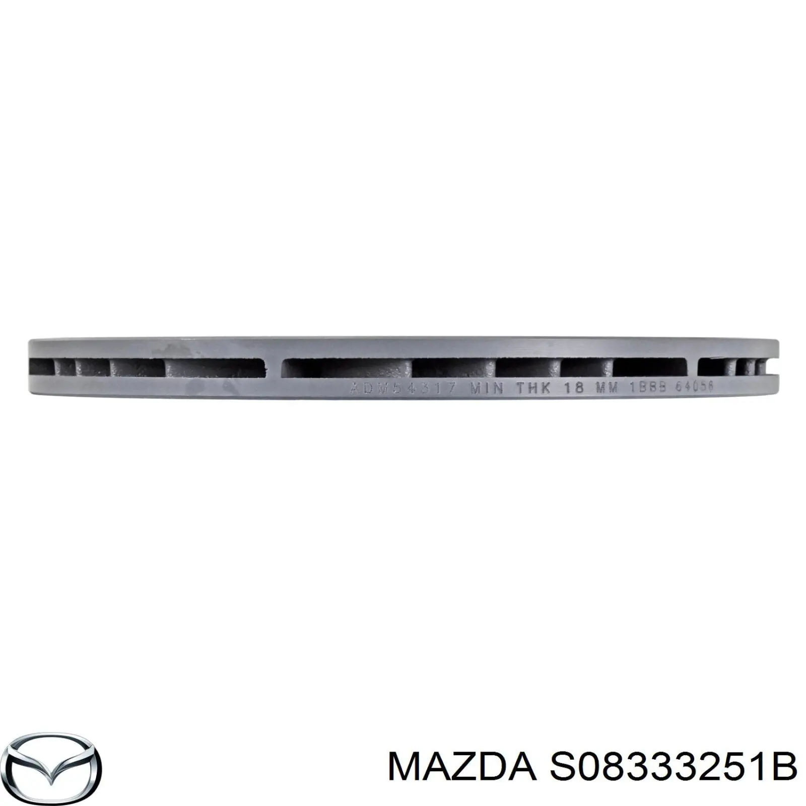 Диск гальмівний передній Mazda S08333251B