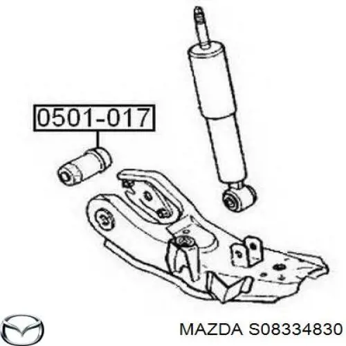 Сайлентблок переднього верхнього важеля Mazda S08334830 ціна, від 6.14 USD
