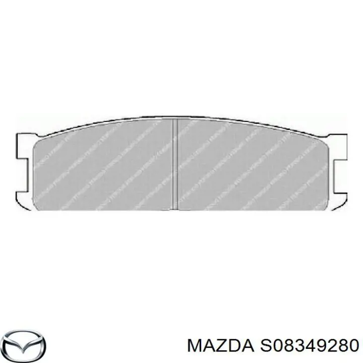 Колодки гальмівні передні, дискові S08349280 Mazda