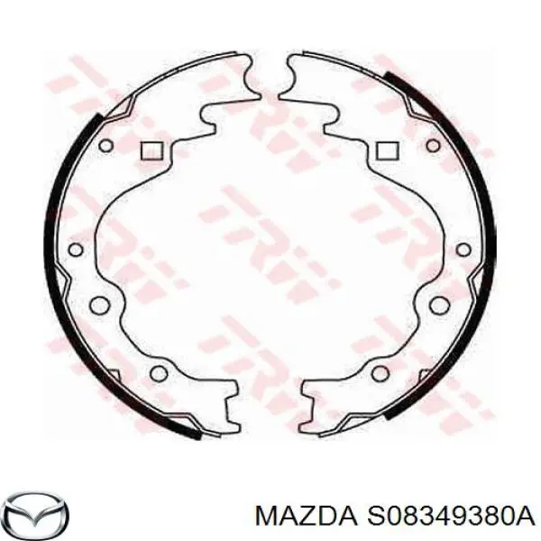 Колодки гальмові задні, барабанні S08349380A Mazda