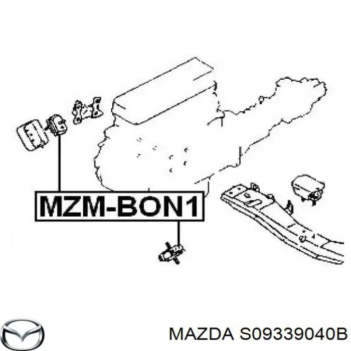 S09339040A Mazda подушка (опора двигуна ліва/права)