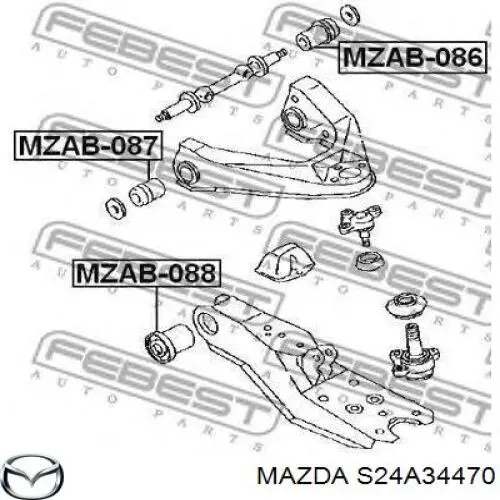 S24A34470 Mazda сайлентблок переднього нижнього важеля
