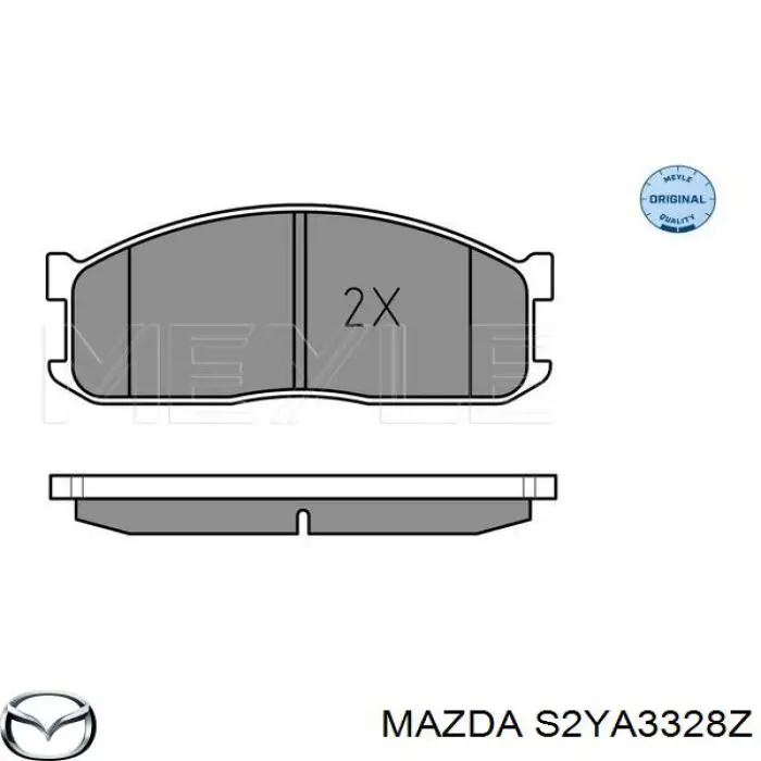 Передні тормозні колодки S2YA3328Z Mazda