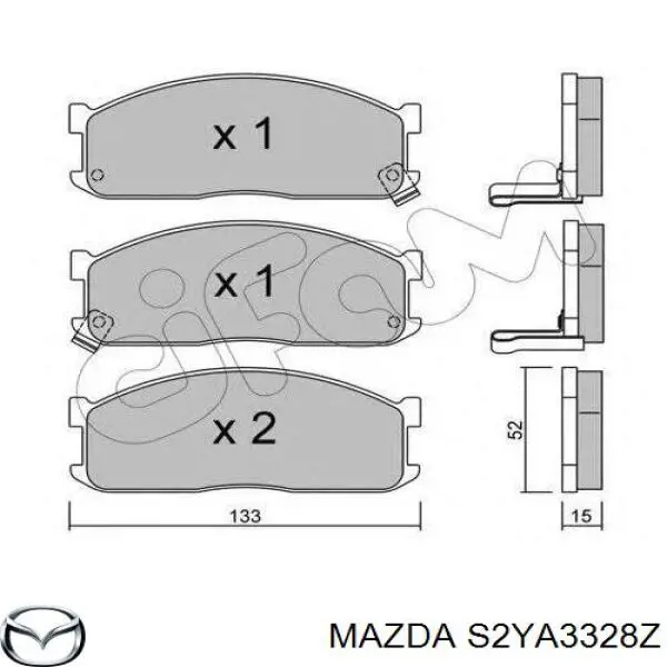 Гальмівні колодки Mazda S2YA3328Z ціна, від 23.68 USD