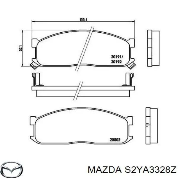 Купити S2YA3328Z Mazda Колодки гальмівні передні, дискові