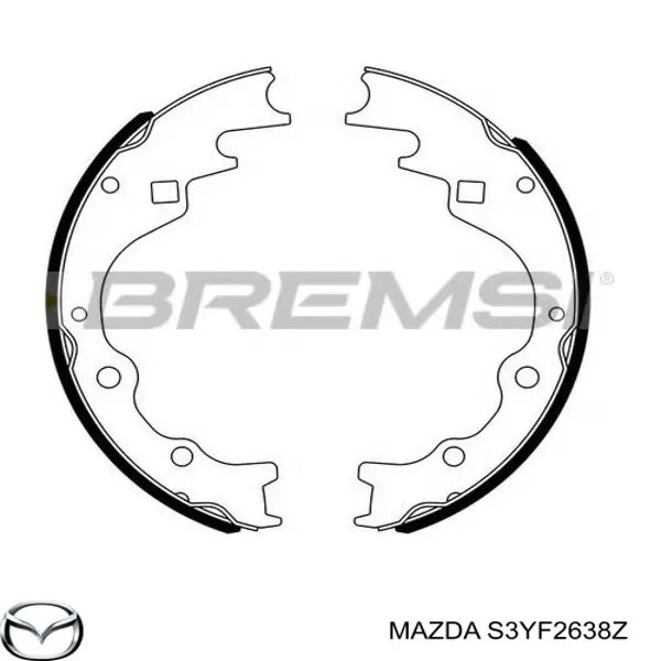 Колодки гальмові задні, барабанні S3YF2638Z Mazda