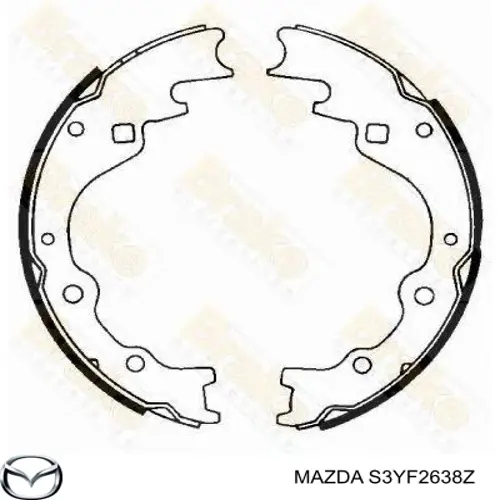 Купити S3YF2638Z Mazda Колодки гальмові задні, барабанні
