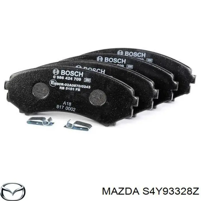 Колодки гальмівні передні, дискові S4Y93328Z Mazda