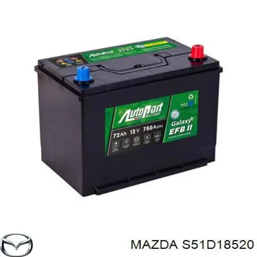 Батарея акумуляторна Mazda S51D18520 ціна, від 140.26 USD