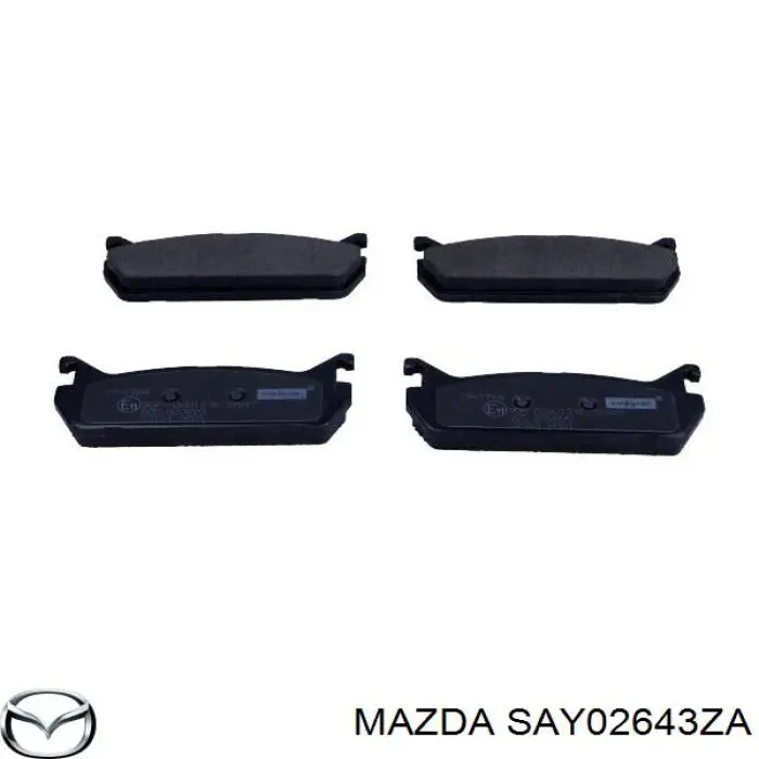 SAY02643ZA Mazda колодки гальмові задні, дискові