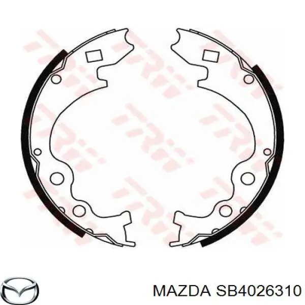 Колодки гальмові задні, барабанні SB4026310 Mazda