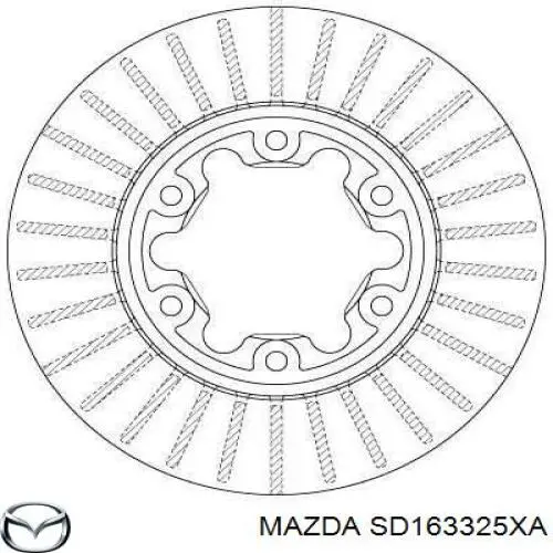 Диск переднього гальма Mazda SD163325XA ціна, від 41.08 USD