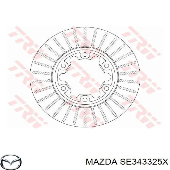 Диск переднього гальма Mazda SE343325X ціна, від 41.08 USD