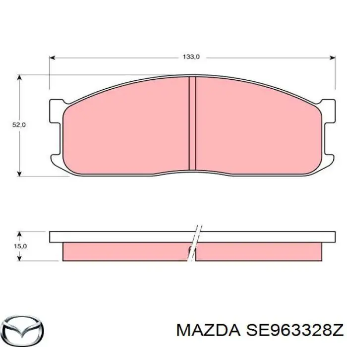 Колодки гальмівні передні, дискові SE963328Z Mazda