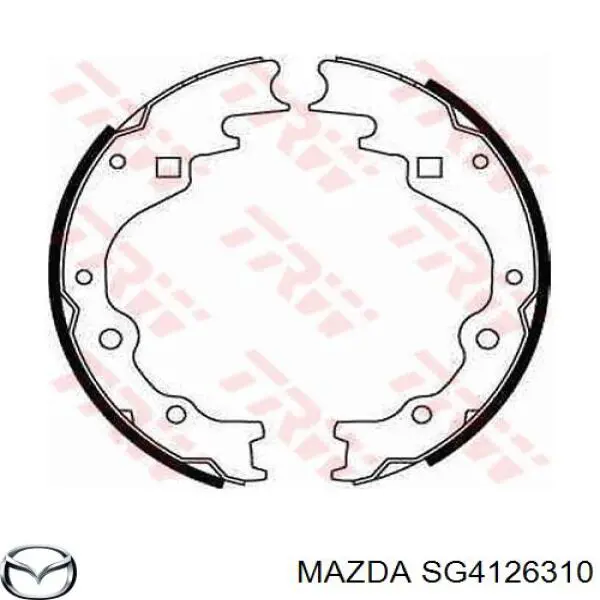 Колодки гальмові задні, барабанні Mazda SG4126310 ціна, від 27.39 USD