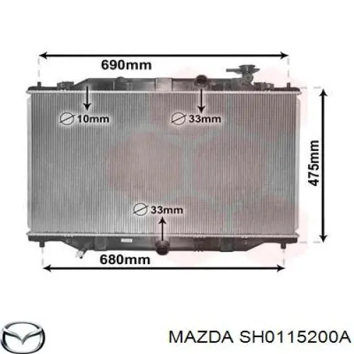 Радіатор основний Mazda SH0115200A ціна, від 116.12 USD