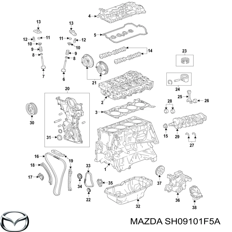 Сальник клапана (маслознімний), випускного Mazda CX-9 (TC) (Мазда CX-9)