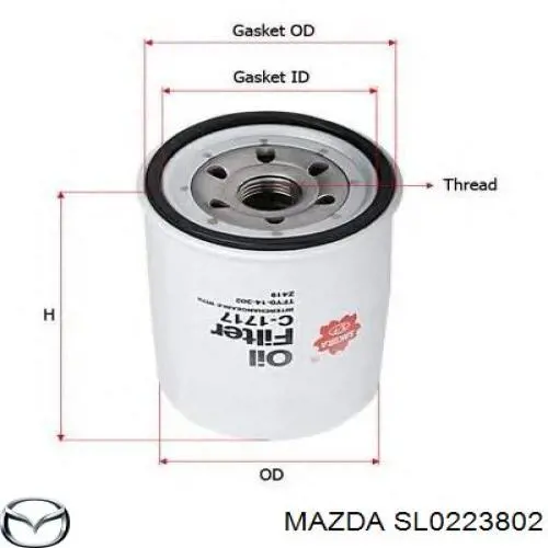 Купити SL0223802 Mazda Фільтр очищення масла відцентровий