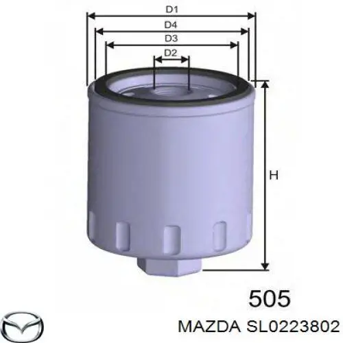 Масляний фільтр SL0223802 Mazda