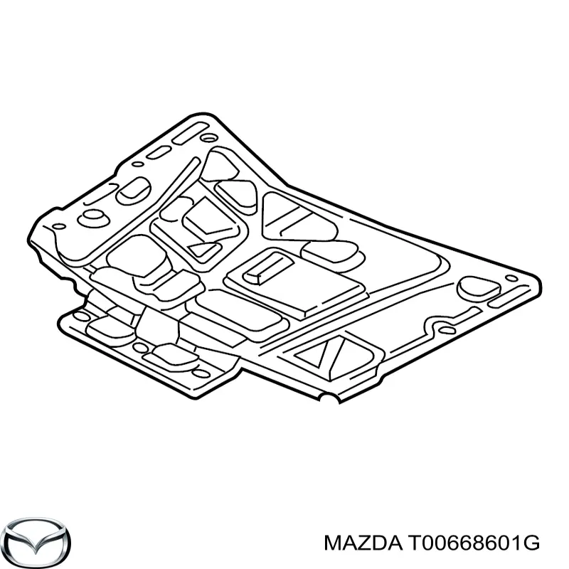T00668601G Mazda шумоізоляція капота