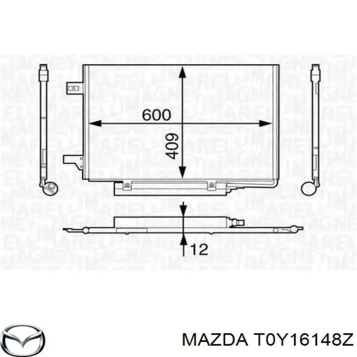 Конденсатор кондиціонера Mazda Xedos 9 седан (TA) (1993 - 2000) ціна, від 49.41 USD
