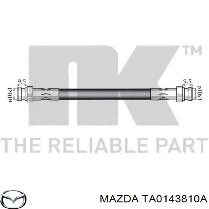 Купити TA0143810A Mazda Шланг гальмівний задній
