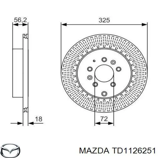 Гальмівні диски TD1126251 Mazda