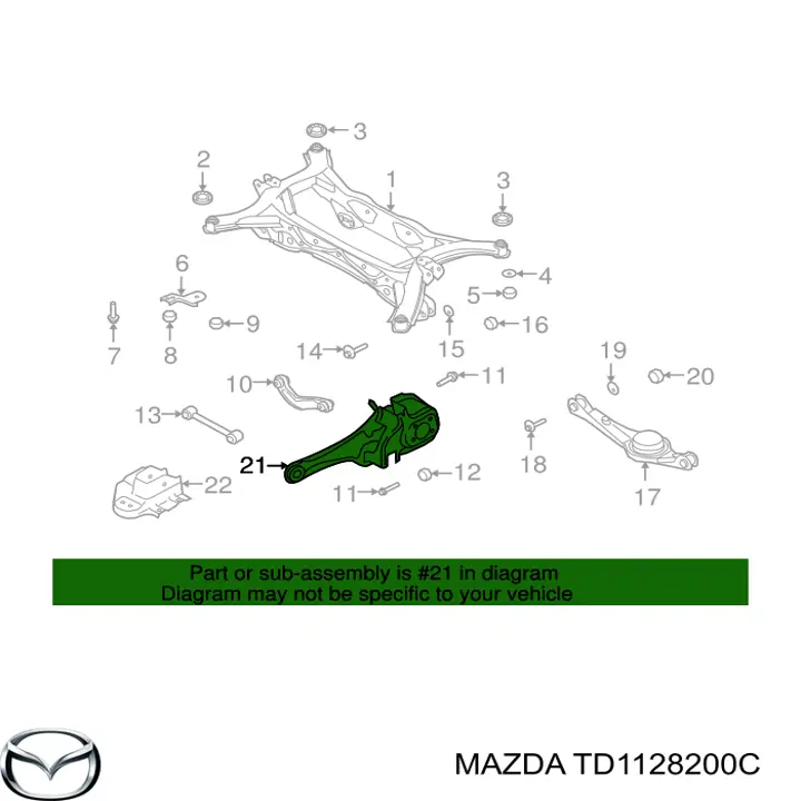 TD1128200C Mazda Кулак поворотний правий