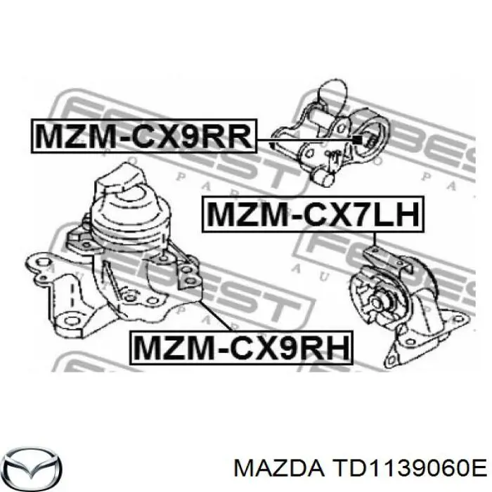 Купити TD1139060E Mazda Подушка двигуна передня