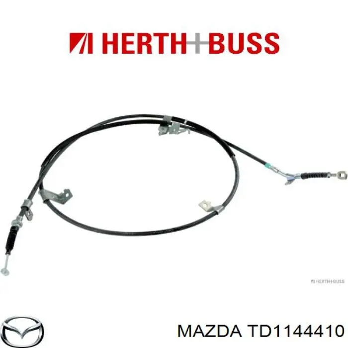 Купити TD1144410 Mazda Трос ручного гальма задній, правий
