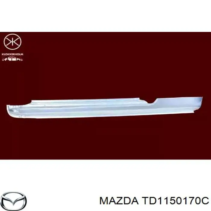 Кріплення переднього номера автомобіля Mazda TD1150170C ціна, від 21.34 USD