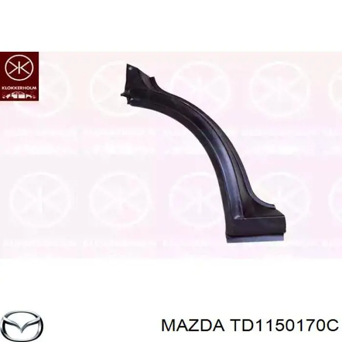 TD1150170C Mazda Рамка номерного знака автомобіля передня