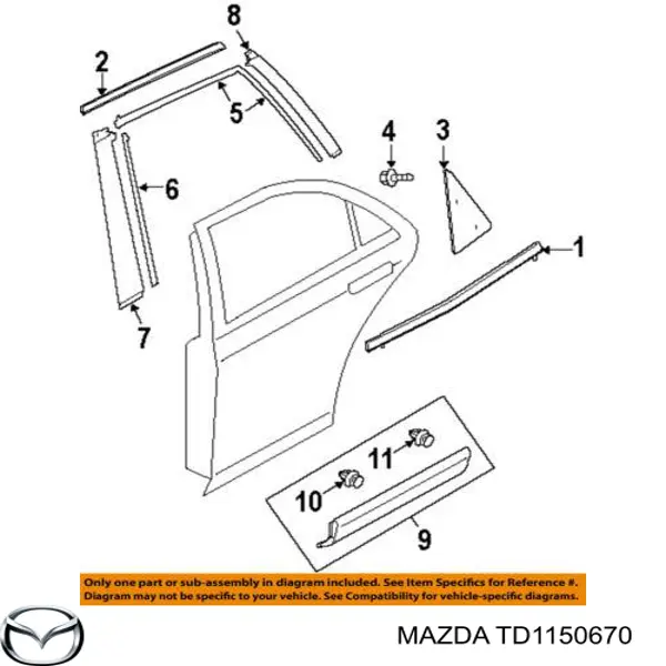 Mazda TD1150670 ціна, від 8.89 USD
