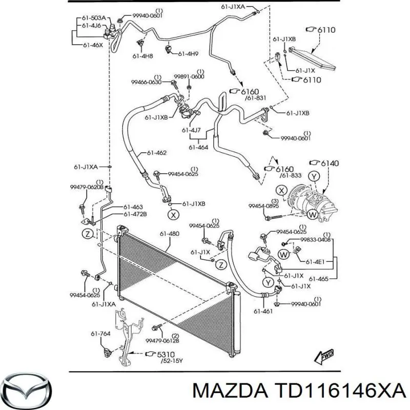 TD116146XA Mazda 