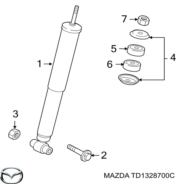 TD1328700B Mazda Амортизатори задні