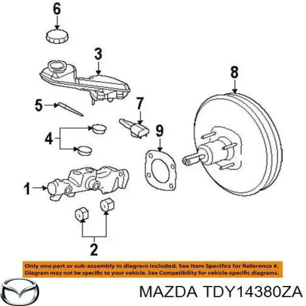 Вакуумника Mazda TDY14380ZA ціна, від 216.87 USD