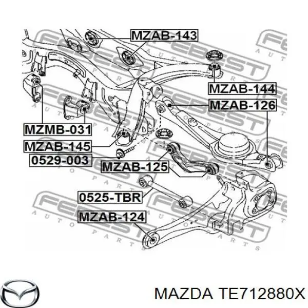 Балка задня TE712880X Mazda