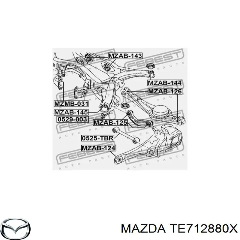 TE712880X Mazda балка задньої підвіски, підрамник