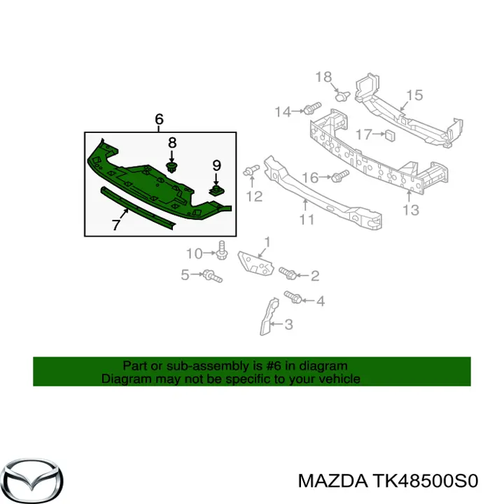 TK48500S0 Mazda Обвіс бампера