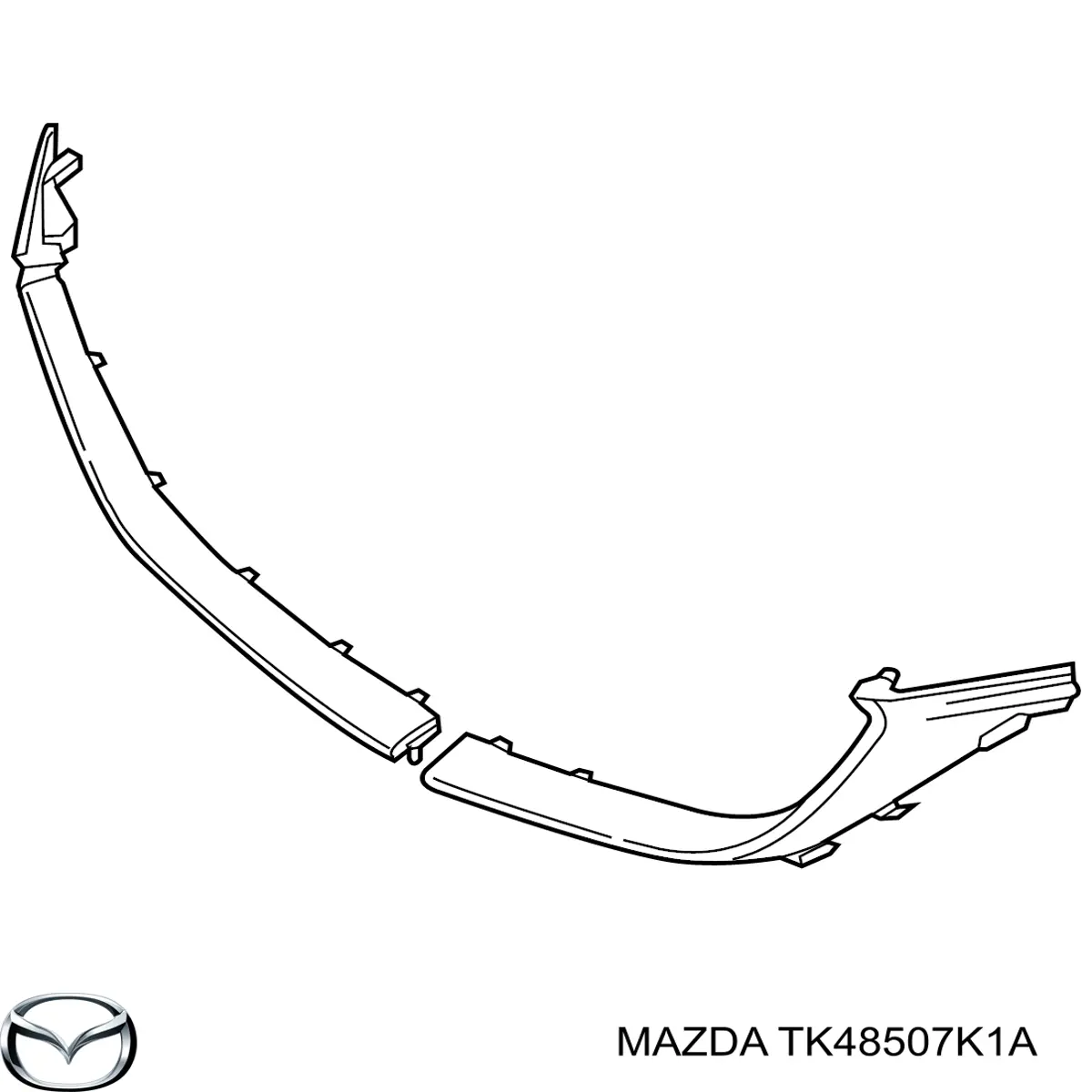 Молдинг решітки радіатора, лівий Mazda CX-9 (TC) (Мазда CX-9)