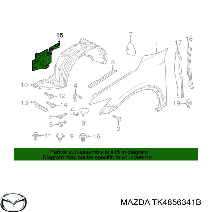 TK4856341B Mazda Захист двигуна, правий