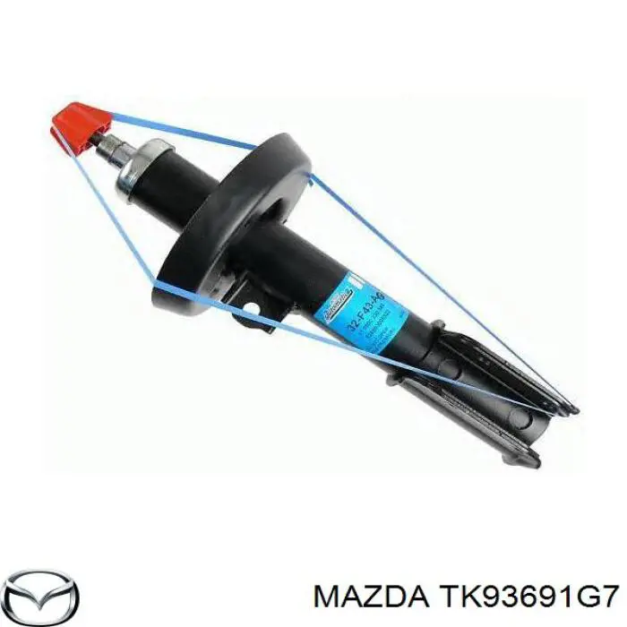 Дзеркальний елемент дзеркала заднього виду, лівого TK93691G7 Mazda