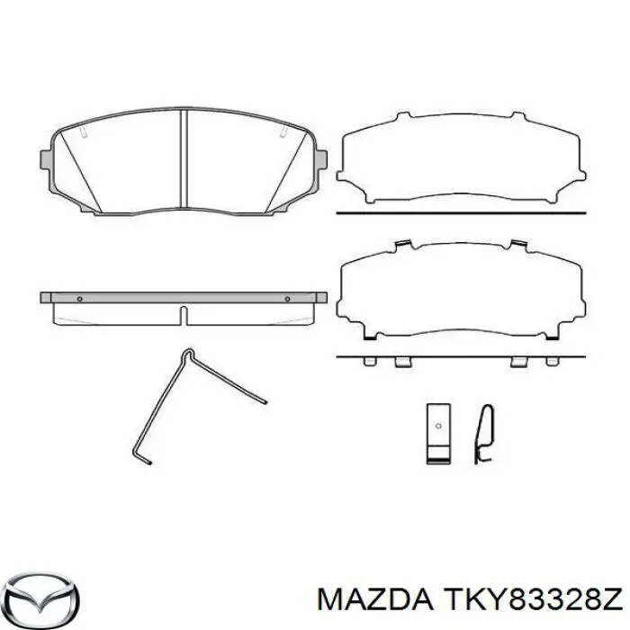 Колодки гальмівні передні, дискові TKY83328Z Mazda