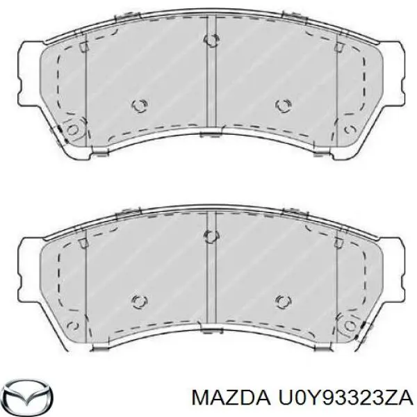 Передні тормозні колодки U0Y93323ZA Mazda