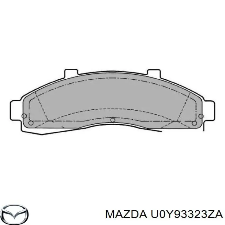 Колодки гальмівні передні, дискові U0Y93323ZA Mazda