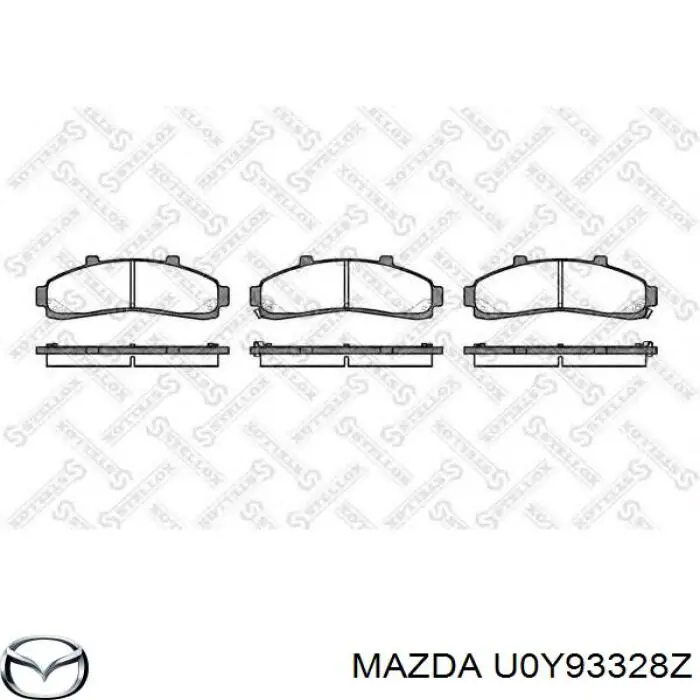 Колодки гальмівні передні, дискові U0Y93328Z Mazda